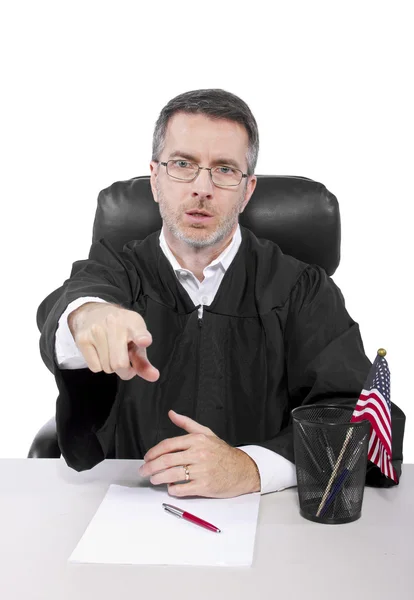 Judge pointing by hand — Stock Photo, Image