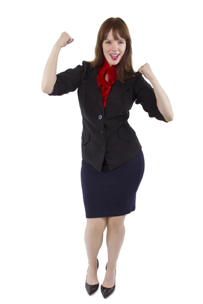 Young cheerful businesswoman — Stock Photo, Image