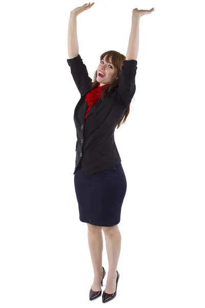 Joven mujer de negocios alegre — Foto de Stock