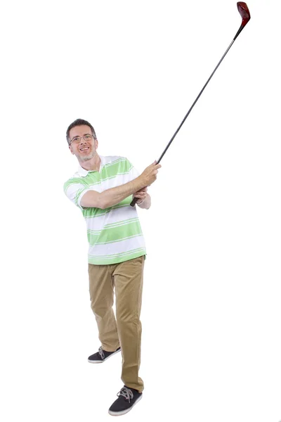 Hombre jugando al golf — Foto de Stock