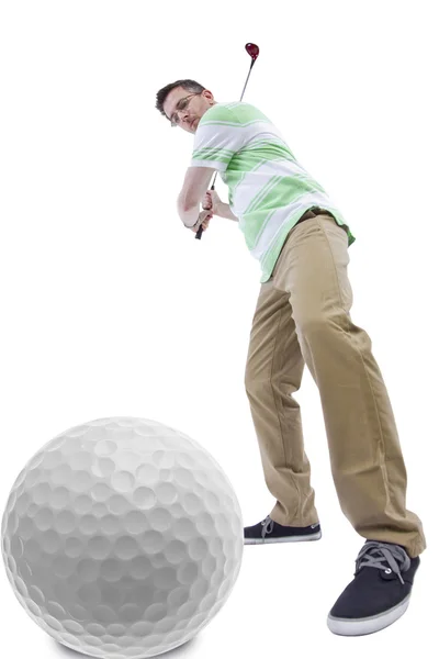 Omul care joacă golf — Fotografie, imagine de stoc