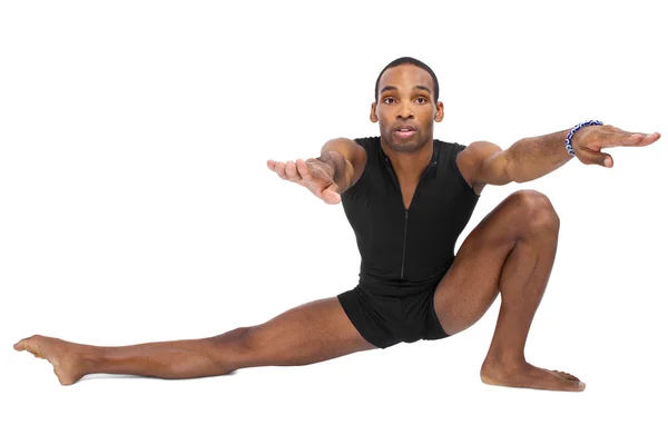 Male ballet dancer showing flexibility — Stock Photo, Image