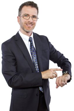 İşadamı zeki izle teknoloji tarafından karışık