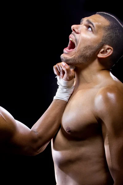 Sparring mma-fighters — Stockfoto