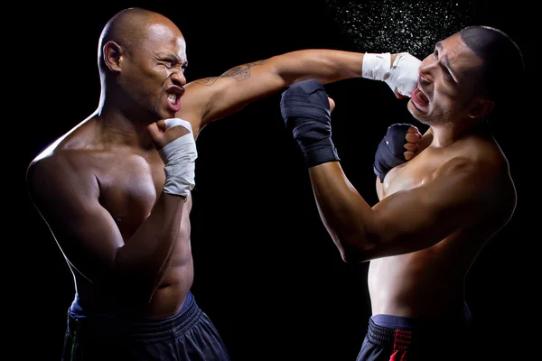 Luchadores de mma sparring — Foto de Stock