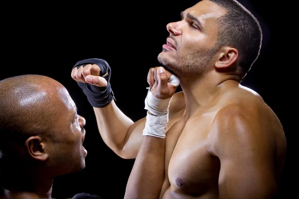 Sparring mma fighters — Stock Photo, Image