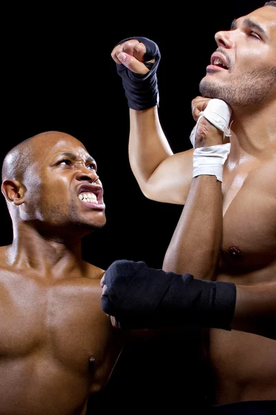 Sparring mma fighters — Stock Photo, Image