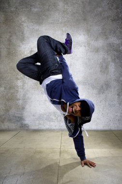 Black male dancing hip hop clipart