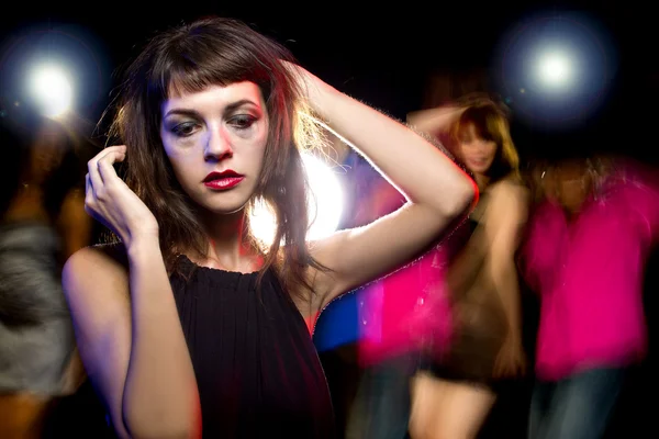 Drunk female at nightclub — Stock Photo, Image