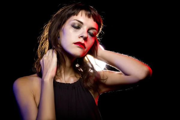 Drunk female at nightclub — Stock Photo, Image