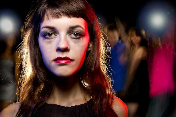 Drunk female at nightclub — Stock Photo, Image