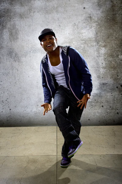Black male dancing hip hop — Stock Photo, Image