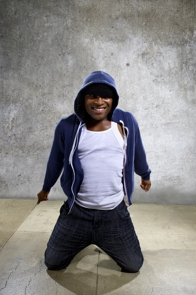 Black male dancing hip hop — Stock Photo, Image