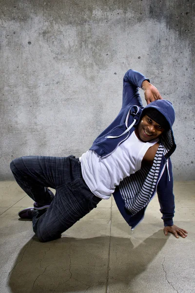 Black male dancing hip hop — Stock Photo, Image