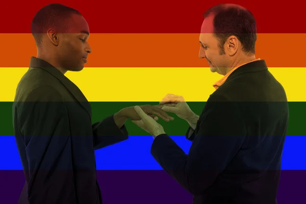 Mídias sociais para celebrar a legalização do casamento entre pessoas do mesmo sexo — Fotografia de Stock