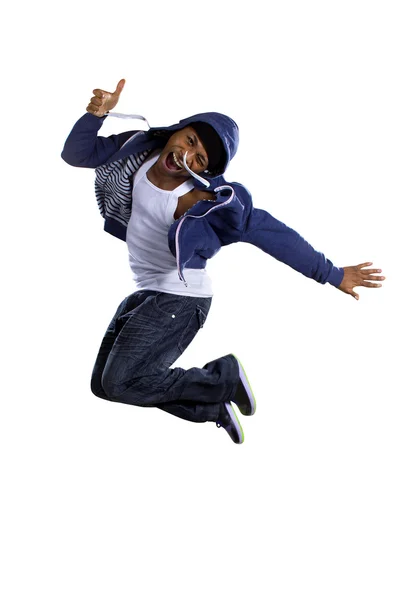 Break dancer jumping — Stock Photo, Image