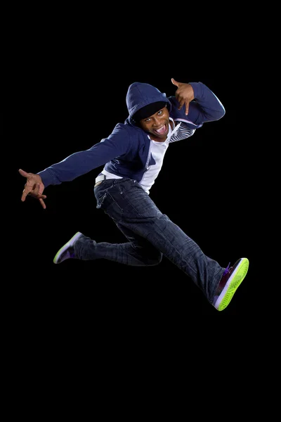 Break dancer jumping — Stock Photo, Image