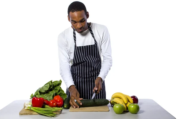 Chef portant un tablier de cuisine — Photo