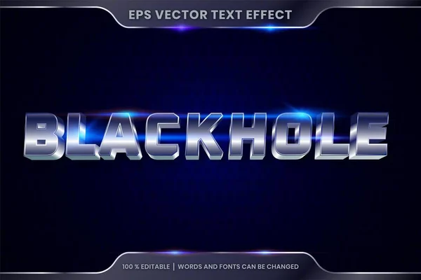 Textový Efekt Black Hole Words Písmo Styly Téma Editovatelné Gradient — Stockový vektor
