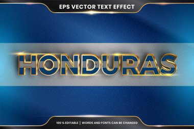 Düzenlenebilir metin efekti - Ulusal ülke bayrağıyla Honduras