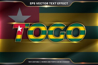 Düzenlenebilir metin efekti biçimi - Ülke bayrağıyla birlikte gitmek