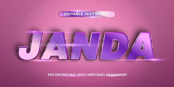 Word Janda Style Effet Texte Modifiable — Image vectorielle