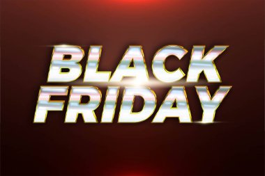 Flaş Satış Kara Cuma temalı metalik altın rengi moda yüzücü ve pankart tanıtım pazarı için online