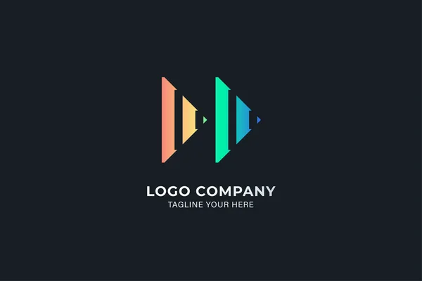 Abstract Play Logo Colorful Shape Concept Modern Colorful Logo Design — Stock Vector
