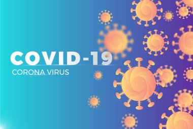 Corona virüsü 2019 - ncov ve virüs geçmişi ile hastalık hücreleri. covid -19 corona virüsü, kırılma ve pandemik sağlık riski konsepti olan Premium Vector 'u ortaya çıkardı