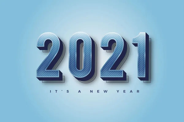 Feliz Ano Novo 2021 Gradiente Modelo Fundo Colorido —  Vetores de Stock