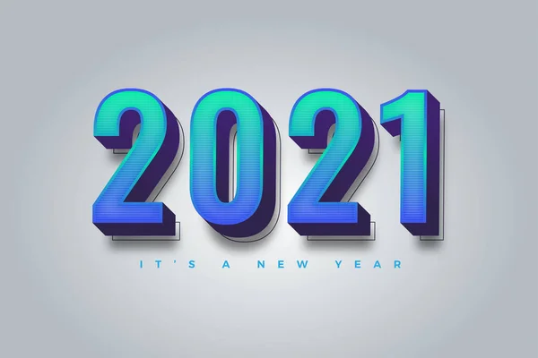 Feliz Año Nuevo 2021 Plantilla Colorida Degradado Para Calendario — Archivo Imágenes Vectoriales
