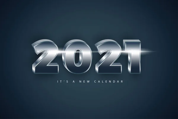 Новим 2021 Роком Святковий Срібний Розкішний Фон — стоковий вектор