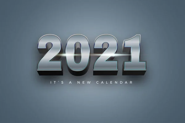 Новим 2021 Роком Святковий Срібний Кольоровий Фон — стоковий вектор
