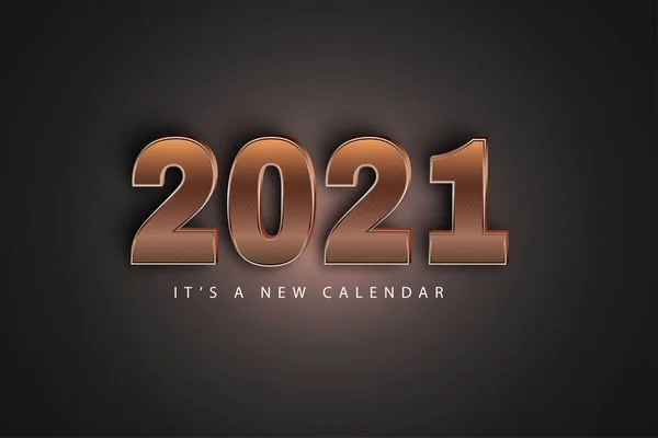 2021 Calendário Ano Novo Feriado Celebração Ilustração Fundo Modelo —  Vetores de Stock