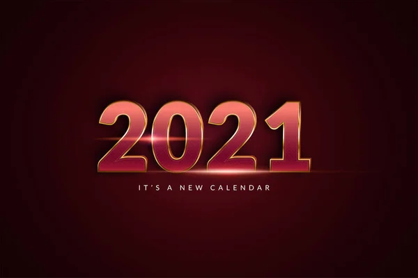 2021 Nieuwjaarskalender Vakantie Viering Illustratie Achtergrond Template — Stockvector