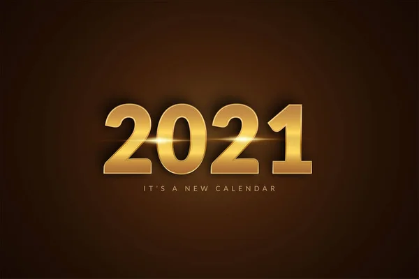 2021 Calendário Ano Novo Feriado Celebração Ilustração Fundo Modelo —  Vetores de Stock