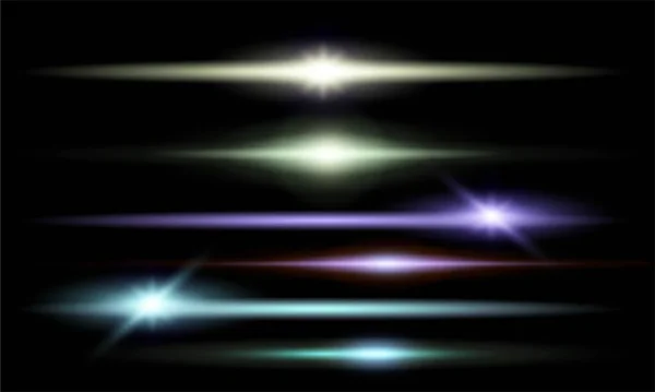 Neon Linien Auf Dunklem Hintergrund Leuchtende Und Leuchtende Nachtclub Zeichen — Stockvektor
