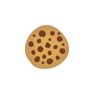 Kurabiye vektör simgesi, uygulamalar veya web için çikolatalı kurabiye ikonu