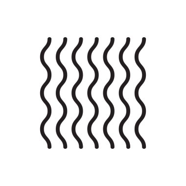 Dalgalı spagetti veya erişte vektör ikonu yemek uygulamaları ve internet için.