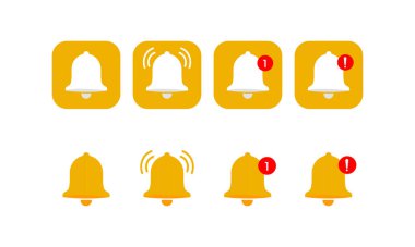 Haber simgesi seti, Smartphone sosyal medya arayüzü. İleti çanı simgeleri