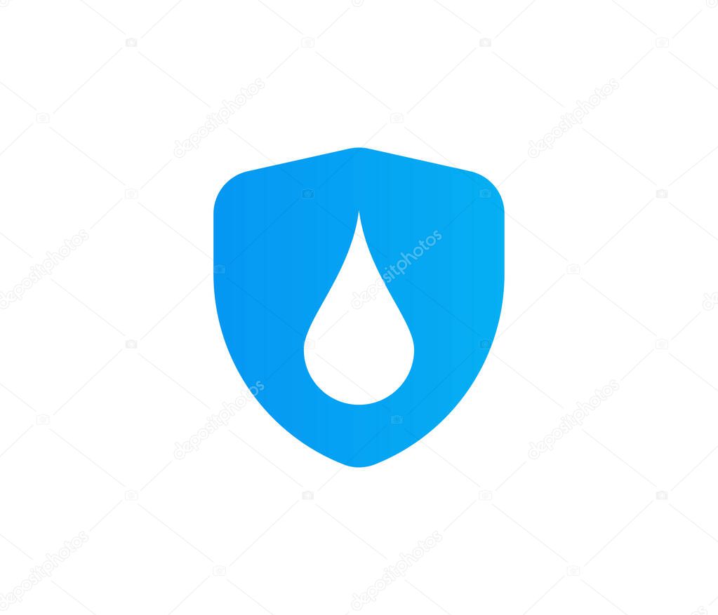 Waterproof icon, Water Proof sign, Water resistant symbol. Water protection vector icon