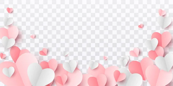Καρτ ποστάλ. Χαρτί που φέρουν στοιχεία σε διαφανές φόντο. Διανυσματικά σύμβολα αγάπης σε σχήμα καρδιάς για Happy Womens, Μητέρες, Ημέρα του Αγίου Βαλεντίνου, σχέδια ευχετήριων καρτών γενεθλίων. PNG — Διανυσματικό Αρχείο