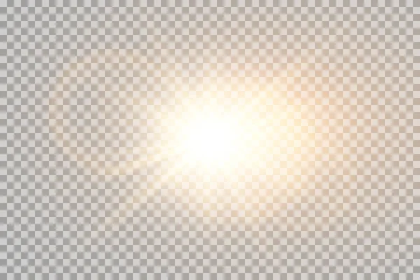 Vector transparant zonlicht speciale lens flare licht effect. PNG — Stockvector