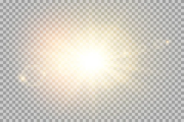 Vetor de luz solar transparente efeito de luz de erupção de lente especial. PNG — Vetor de Stock
