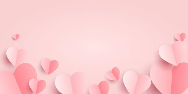 Postal de corazones de San Valentín. Elementos voladores de papel sobre fondo transparente. Símbolos vectoriales de amor en forma de corazón para Happy Womens, Madres, San Valentín, diseño de tarjetas de felicitación de cumpleaños. PNG — Archivo Imágenes Vectoriales