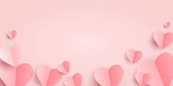 Postal de corazones de San Valentín. Elementos voladores de papel sobre fondo transparente. Símbolos vectoriales de amor en forma de corazón para Happy Womens, Madres, San Valentín, diseño de tarjetas de felicitación de cumpleaños. PNG — Archivo Imágenes Vectoriales