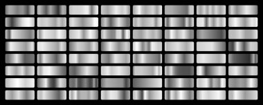 Gümüş arkaplan dokusu vektör simgesi kusursuz desen. Hafif, gerçekçi, zarif, parlak, metalik ve gümüş renkli çizimler. Ağ vektörü. Çerçeve, kurdele, para, soyut tasarım.