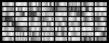 Gümüş arkaplan dokusu vektör simgesi kusursuz desen. Hafif, gerçekçi, zarif, parlak, metalik ve gümüş renkli çizimler. Ağ vektörü. Çerçeve, kurdele, para, soyut tasarım.