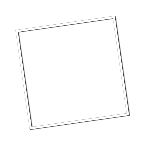 Wit glanzend vintage frame met schaduwen geïsoleerd op witte achtergrond. Witte luxe realistische rechthoek rand. PNG. — Stockvector