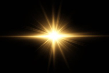 Vektör şeffaf güneş ışığı özel lens ışık efekti. PNG. Vektör illüstrasyonu 